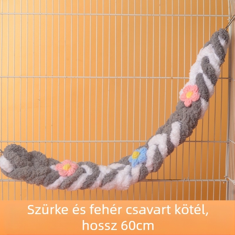 Mézeszsák mászókötél aranyos hinta mászólétra papagáj madár játék kellékek színes pamut kötél hörcsög dekoráció aranyos