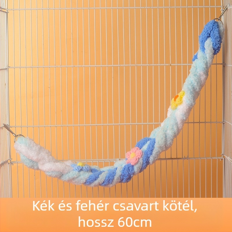 Mézeszsák mászókötél aranyos hinta mászólétra papagáj madár játék kellékek színes pamut kötél hörcsög dekoráció aranyos