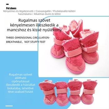 Kisállatcipő, hócipő, macskacipő, kutyacipő ősszel és télen, teddy csivava, báránygyapjú, pamut kutyacipő kellékek