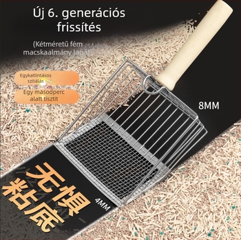 Macskaalom lapát finom lyukú lapát nagy fém rozsdamentes acél macskalapát bentonit érc macskaalom lapát műtárgy