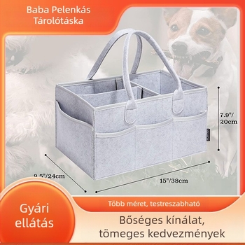 Filc pelenkázótáska, múmiatáska, baba pelenka törmelék kikészítése, filc kézitáska tárolótáska