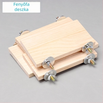 Hörcsög tigrisbőr bazsarózsa Xuanfeng papagáj madárállomás deszka platform tömörfa ugródeszka ülőplatform ketrec Kiegészítők Kellékek