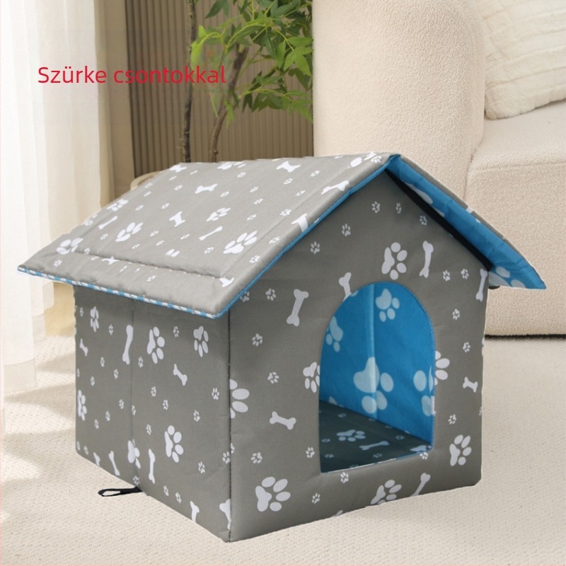 Határokon átnyúló macskakennel, kültéri vízálló macska- és kutyaház, kisállatkennel, kivehető és mosható macskavilla, téli meleg macska- és kutyaház