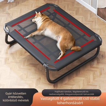 Kisállat kempingágy összecsukható kutyafekhely kisállat fekhely kennel négy évszak univerzális golden retriever nagy kutyakennel macskakennel