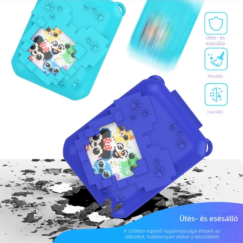 Alkalmas a bitzee bis második generációs kisállat-gép védőburkolatához, többfunkciós szilikonolaj-befecskendezéses, leesésgátló védőburkolat