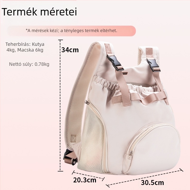 Kutyatáska, hordozható kisállat mellkastáska, macska utazótáska, téli meleg hátizsák, mellkaspántos macska hátizsák