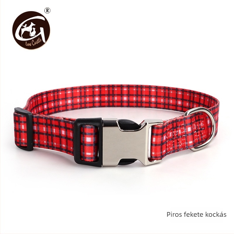 Gyárilag szállított digitális nyomtatású kisállat nyakörv, vastagított hőátadó félfém csattal ellátott nyakörv, határokon átnyúló, népszerű eladású kutyanyakörv