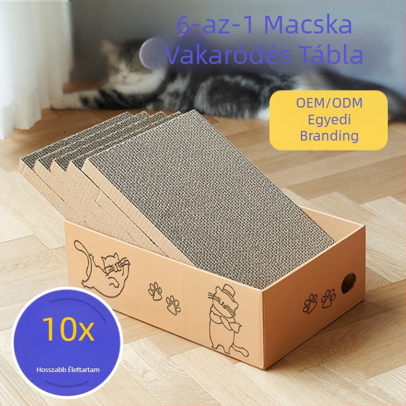 Határokon átnyúló forró rajzfilmminta táncoló macska hullámpapír macska kaparódeszka karom csiszoló tárgy környezetvédelem macska enyhíti fülledt és dörzsöli a haját játszik