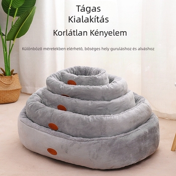 Gyári nagykereskedelmi macskafészek téli meleg, vastagított ovális fészek négy évszak univerzális kisállatfészek téli kiskutya kennel