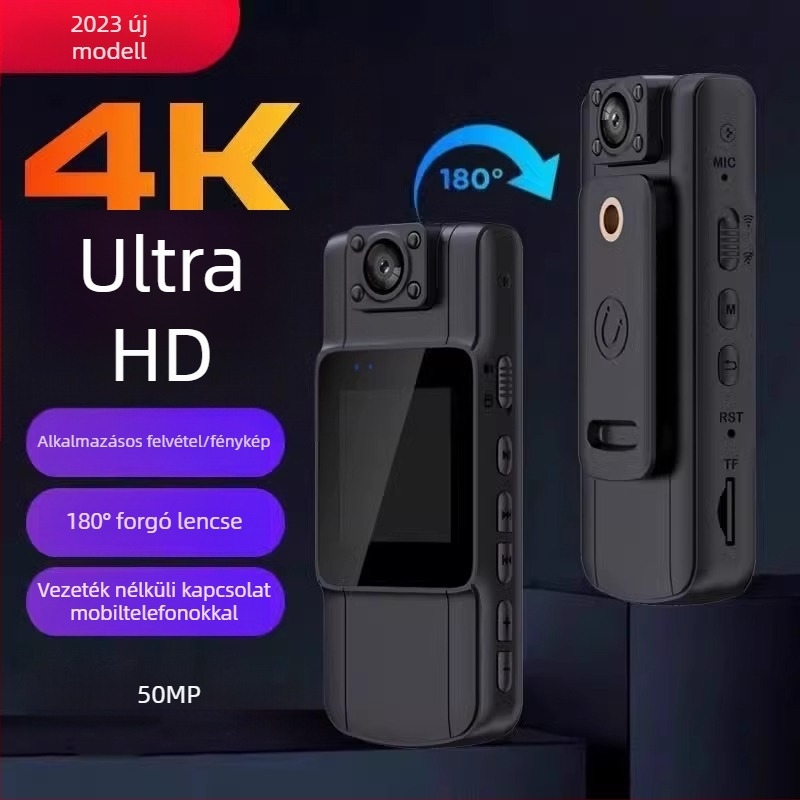 Határokon átnyúló 4K Ultra HD képernyős WIFI kamerás felvevővel, mellkasi videofejjel, lovagló sport DV