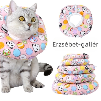 Kisállat macskáknak Elizabeth gyűrű fejfedő puha szégyen nyakgyűrű harapásgátló posztoperatív nyalásgátló vízálló sebészeti sterilizáló kellékek