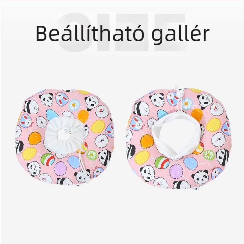 Kisállat macskáknak Elizabeth gyűrű fejfedő puha szégyen nyakgyűrű harapásgátló posztoperatív nyalásgátló vízálló sebészeti sterilizáló kellékek