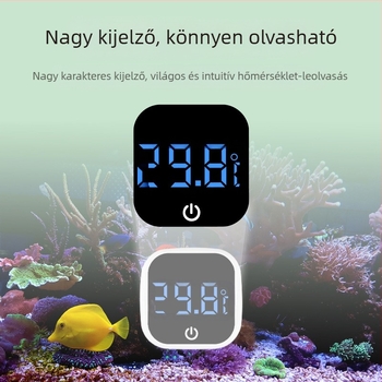 Akvárium vízhőmérséklet-mérő akvárium akvárium hőmérő LED mini elektronikus digitális kijelzős hőmérő határokon átnyúló új hőmérő