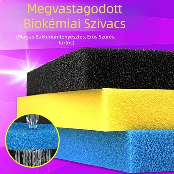 Akvárium szűrő pamut nagy sűrűségű fekete sűrített biokémiai pamut víztisztító rattan pamut teknős akvárium szűrőanyag szűrőszivacs