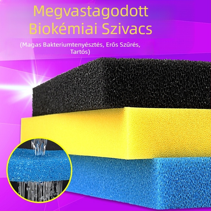 Akvárium szűrő pamut nagy sűrűségű fekete sűrített biokémiai pamut víztisztító rattan pamut teknős akvárium szűrőanyag szűrőszivacs