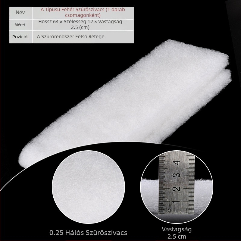 Akvárium szűrő pamut nagy sűrűségű fekete sűrített biokémiai pamut víztisztító rattan pamut teknős akvárium szűrőanyag szűrőszivacs