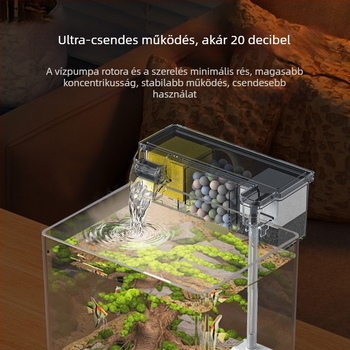 Akvárium szűrő kis külső vízesés falra szerelhető teknős kis három az egyben szűrő csendes vízszivattyú víztisztító keringető szivattyú