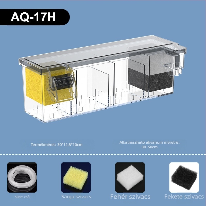 Akvárium szűrő kis külső vízesés falra szerelhető teknős kis három az egyben szűrő csendes vízszivattyú víztisztító keringető szivattyú