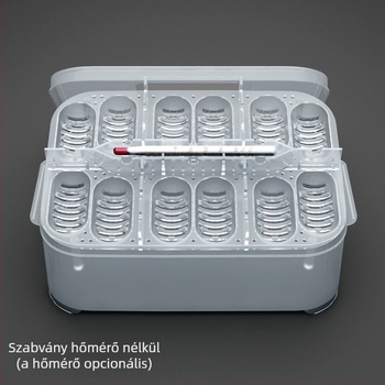 Hüllő gekkó gyík teknős házi kígyó félig vízi teknős 12 tojásos tálca keltetődoboz szállítódoboz hüllő tojáskeltető