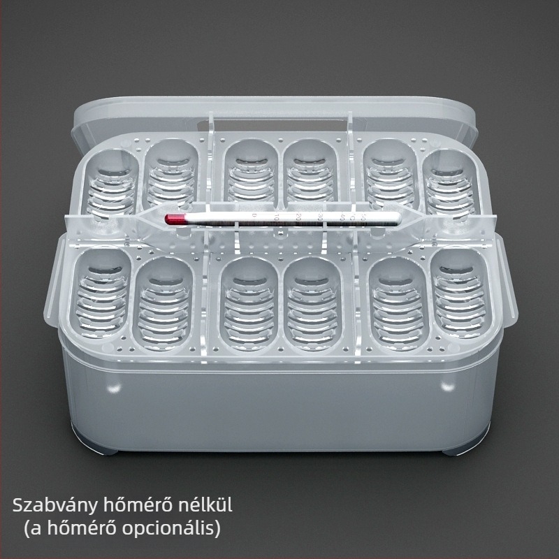 Hüllő gekkó gyík teknős házi kígyó félig vízi teknős 12 tojásos tálca keltetődoboz szállítódoboz hüllő tojáskeltető