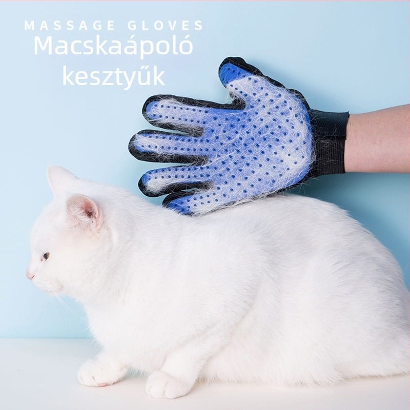 Gyári közvetlen macska tisztító kesztyű kisállat szépségápolási masszázs kesztyű szilikon kutyafürdő masszázskefe