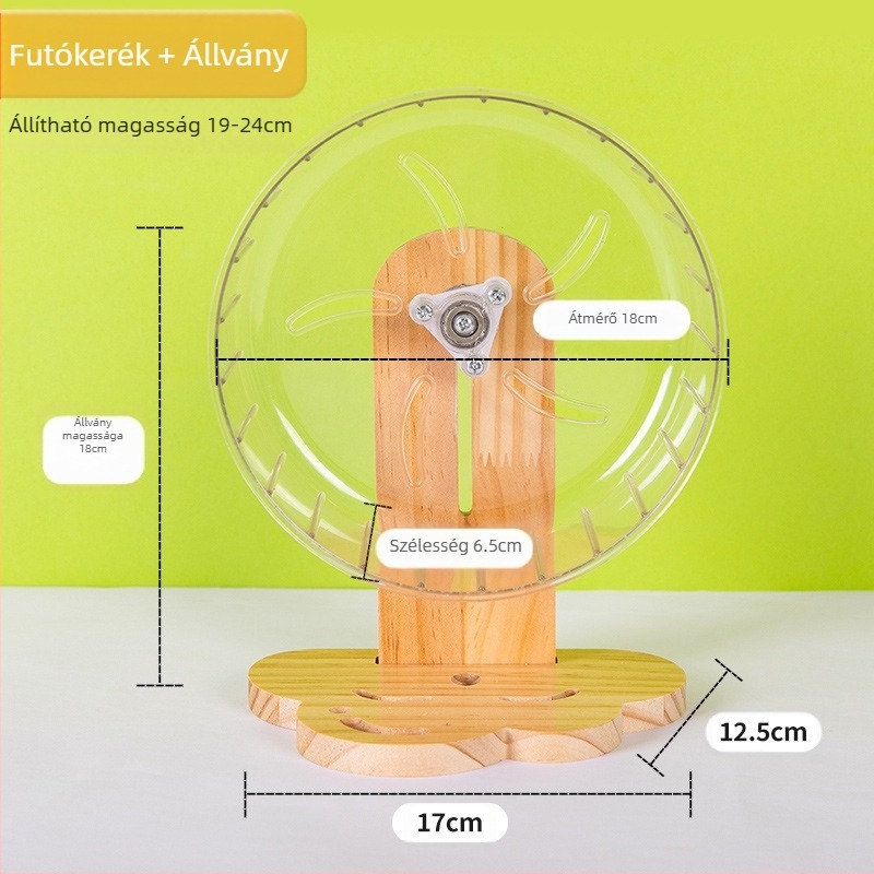 Wei Luo hörcsög 18cm futókerék némító futópad arany medve sün játék teljesen átlátszó nagy görgő kellékek