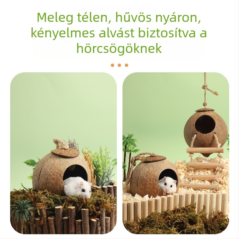 Hörcsögfészek Kókuszhéj Menedék Nyári Hűsítő Tájvédelmi Termékek Arany Medve Alvófészek Ház Virág Ág Egérfészek Játék