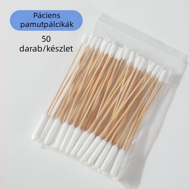 Háziállat vattapálcika vattapálcika macska és kutya univerzális fül-bőr anális tisztítószer kettős felhasználású vattapálcika extra nagy vattafejű bambuszpálcika