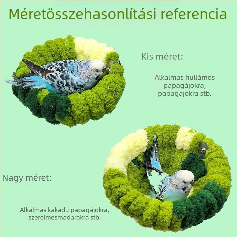 papagáj téli fészek madár téli fészek plüssfészek alvófészek pamutfészek madárfészek tél megvastagodott meleg fészek