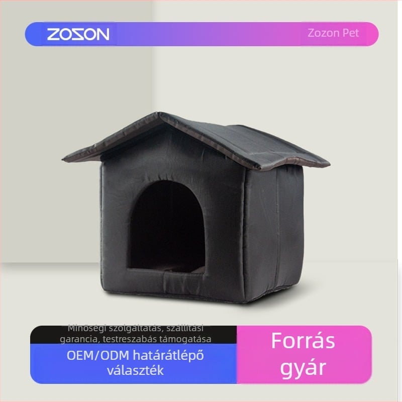 Meleg, vízálló kóbor macskafészek kültéri macskaház kisállat télen zárt, esőálló kültéri kennel nagykereskedelem