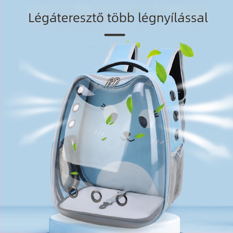 Panorámás átlátszó, lélegző, hordozható kisállat hátizsák, űrkapszula macskatáska, macskaketrec, macskahordozó hátizsák