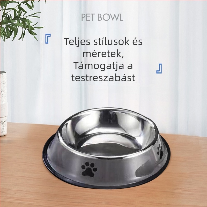 Rozsdamentes acél kisállat tál macska tál kutya tál több specifikációjú kopogásgátló tál étel eszközök etetése kisállat kellékek nagykereskedelem