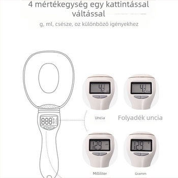 Nagy kanál mérleg mérőkanál elektronikus mérleg mérőkanál mérleg macskaeledel kutyaeledel kisállat etető kanál konyhai sütés mérőkanál
