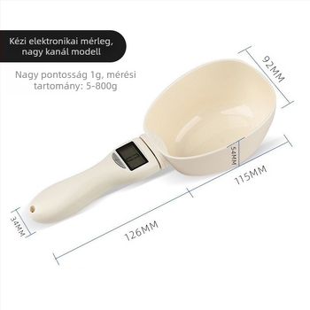 Nagy kanál mérleg mérőkanál elektronikus mérleg mérőkanál mérleg macskaeledel kutyaeledel kisállat etető kanál konyhai sütés mérőkanál
