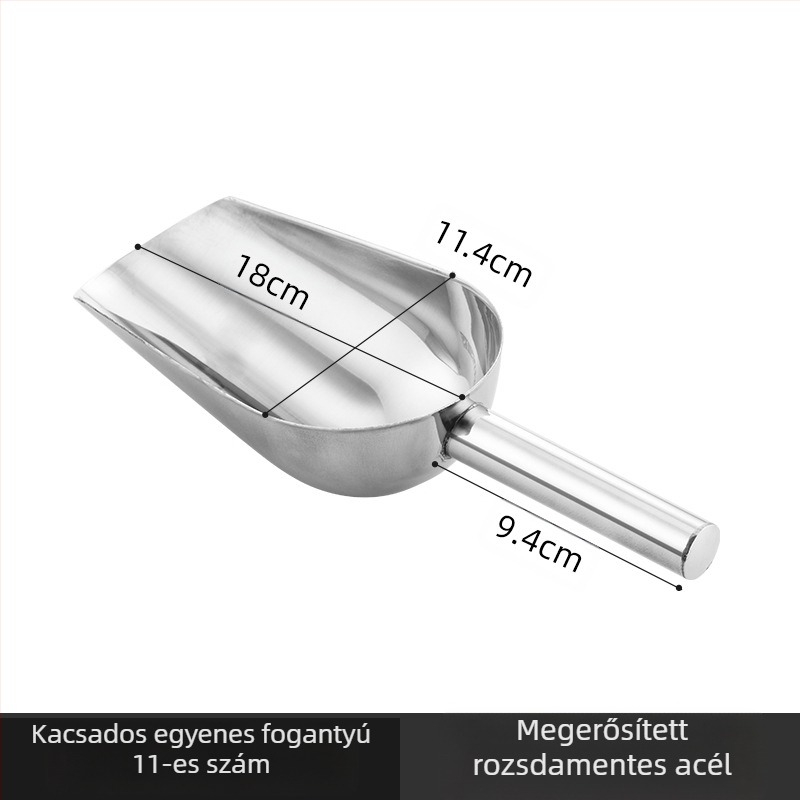 Vastag rozsdamentes acél jéglapát Multifunkcionális jéglapát 304-es jégkockalapát Snacklapát Szárazárulapát Otthoni Konyha Kereskedelmi