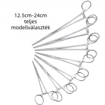 Nagykereskedelmi orvosi rozsdamentes acél vérzéscsillapító csipesz, szőrtelenítő csipesz, köpölyöző csipesz, sebészeti csipesz, érrendszeri csipesz, egyenes könyök, lapos szájfolt