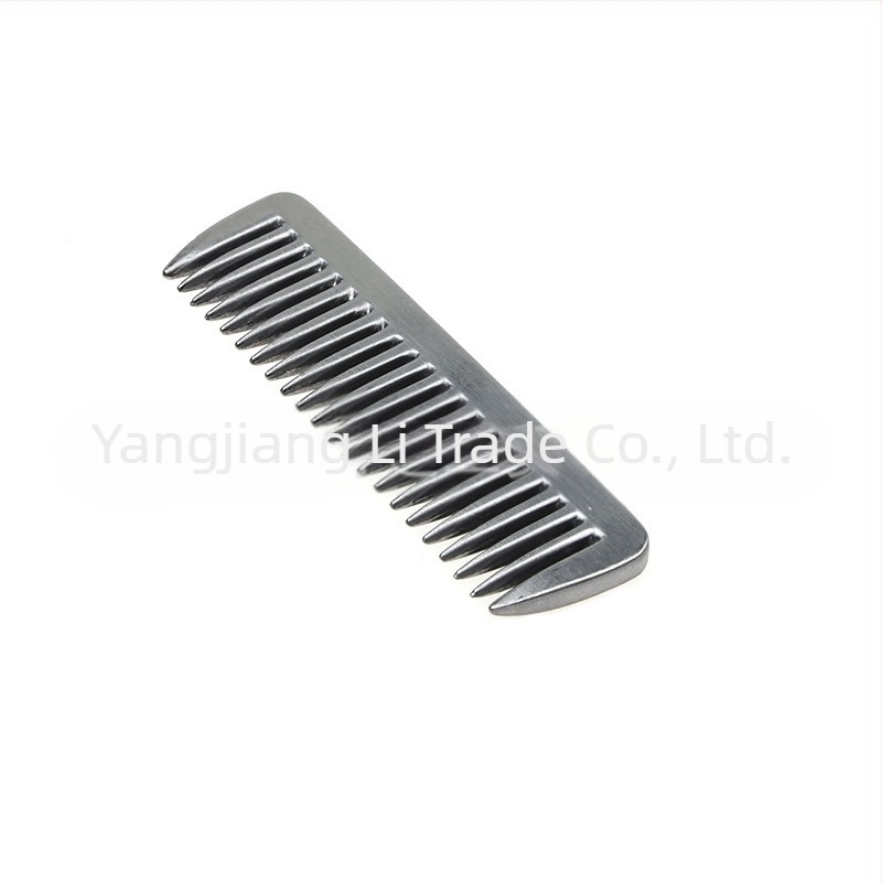 Határokon átnyúló kisállat fésű fa nyéllel, nyitott csomójú fésű alumínium ötvözetből készült fésű lóápolási sörényfésű széles fogú szőrfésű kisállat fésű