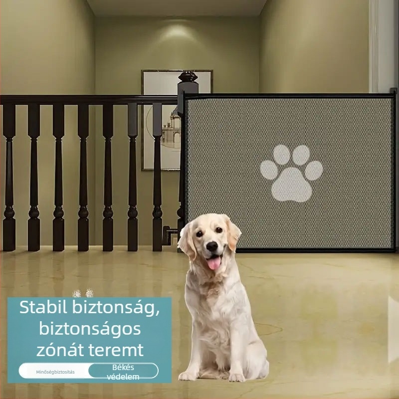 Határokon átnyúló kisállat kutya kerítés hordozható összecsukható szigetelő háló háztartási ütésmentes védőkorlát biztonsági háló ajtórúd