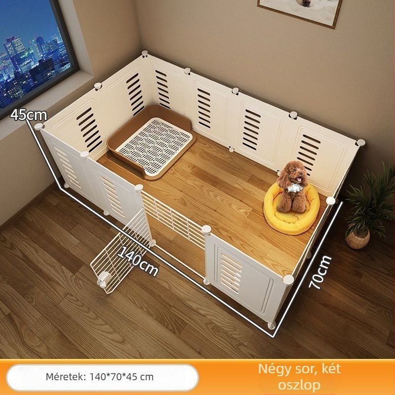 Kisállatkerítés egy szobára, egy őrkutyára, beltéri kutyaketrec, közepes és kis kutyáknak, teddy bixiong izolációs ajtókerítés
