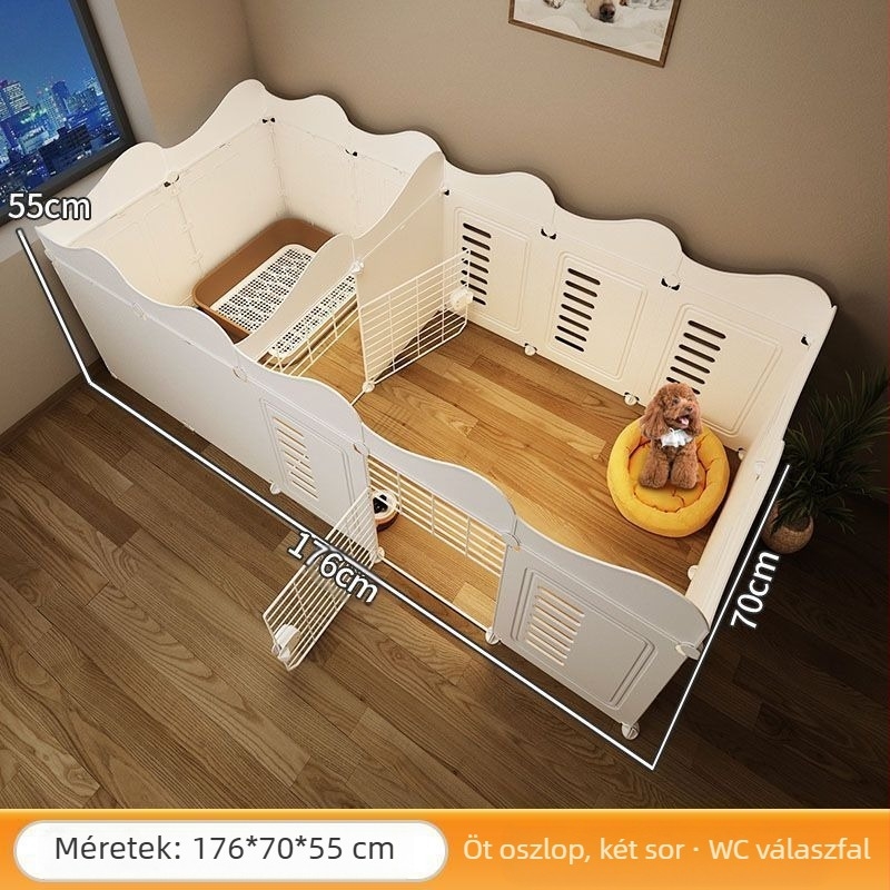 Kisállatkerítés egy szobára, egy őrkutyára, beltéri kutyaketrec, közepes és kis kutyáknak, teddy bixiong izolációs ajtókerítés