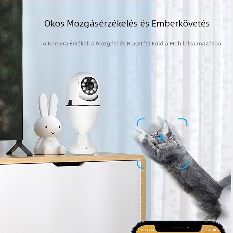 V380 távfelügyeleti kamera 2 millió Tuya panoráma intelligens HD izzó típusú Okam megfigyelőkamera