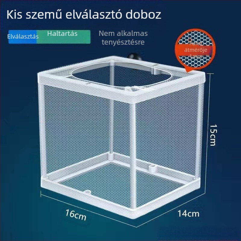 【Promóció】Akvárium izolációs háló, akvárium izolátor, izolációs doboz, háló, inkubátor, tenyészdoboz halak és díszhalak keltetéséhez