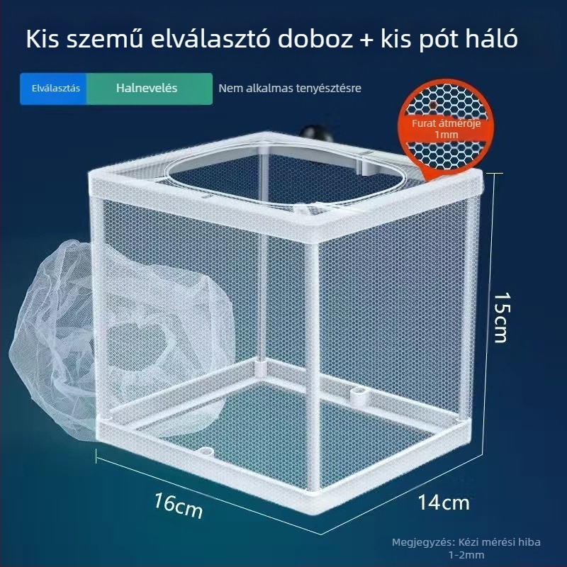 【Promóció】Akvárium izolációs háló, akvárium izolátor, izolációs doboz, háló, inkubátor, tenyészdoboz halak és díszhalak keltetéséhez