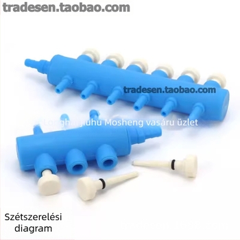 Akvárium oxigéncső műanyag elosztó oxigénpumpa oxigénmennyiség szabályozó szelep akvárium oxigénpumpa terelő