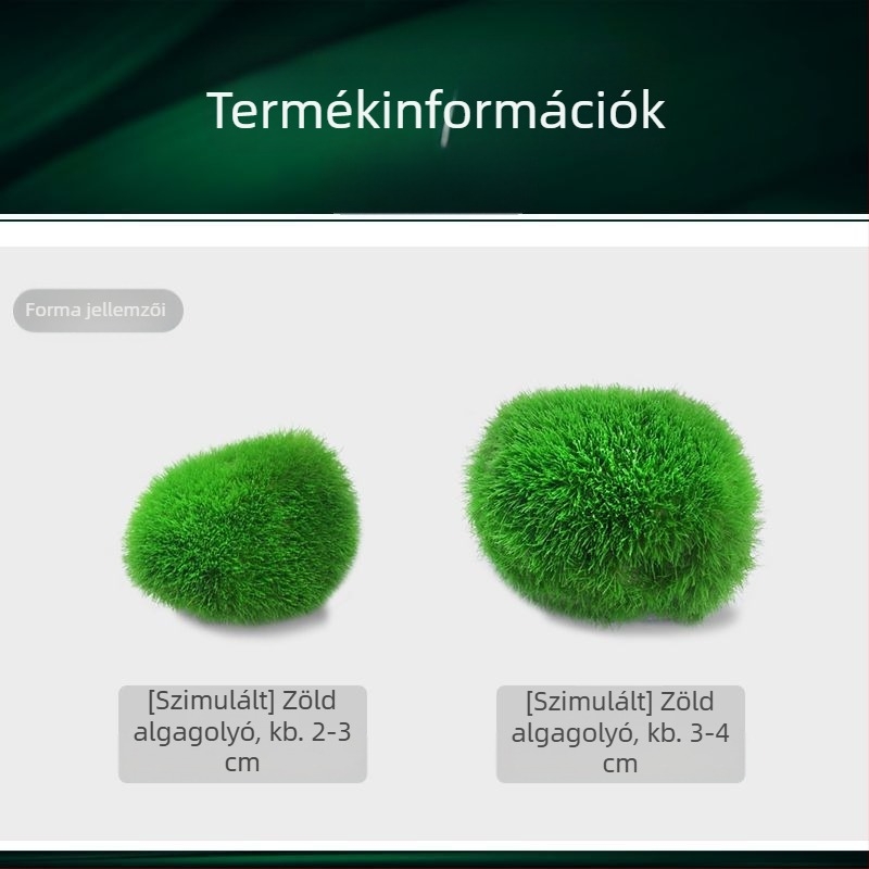 Mesterséges akvárium hínár labda vízinövények mikro táj ökológiai palack zöld alga labda akvárium táj beltéri asztali dekoráció díszek