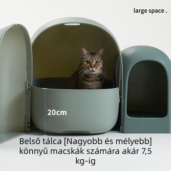 Mashu macskaalom doboz teljesen zárt, túlméretezett macskaalom doboz kicsi, nagy macska WC folyosó típusú dezodor fröccsenésgátlóval