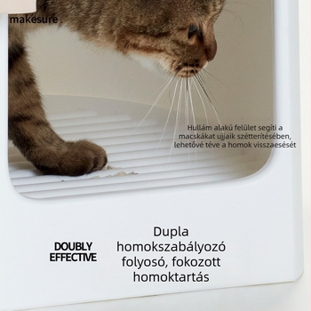 Mashu macskaalom doboz teljesen zárt, túlméretezett macskaalom doboz kicsi, nagy macska WC folyosó típusú dezodor fröccsenésgátlóval