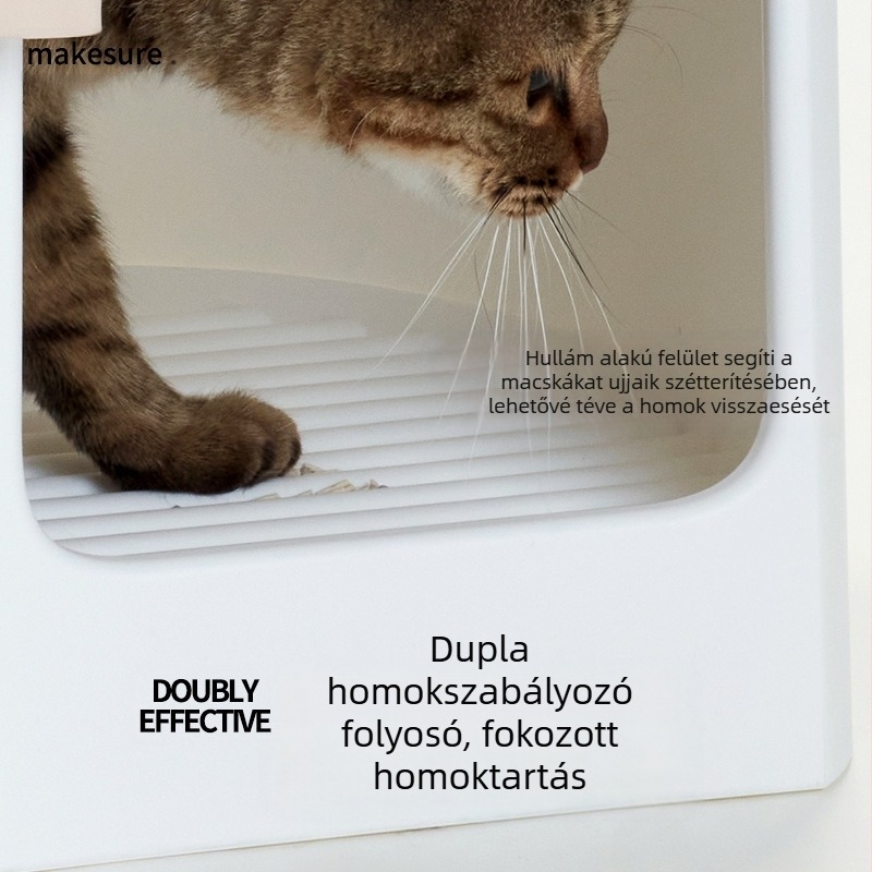 Mashu macskaalom doboz teljesen zárt, túlméretezett macskaalom doboz kicsi, nagy macska WC folyosó típusú dezodor fröccsenésgátlóval