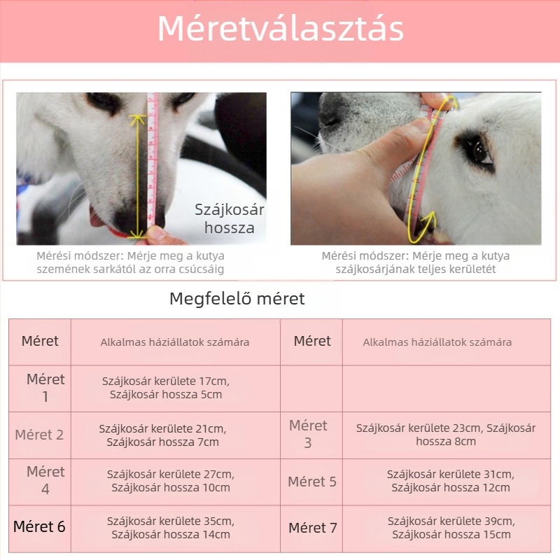 Kutya szájkosár Kutya harapásgátló maszk ugatásgátló eszköz válogatás nélkül eszik közepes és nagy kutyákat műanyag kutya szájkosár ugatásgátló
