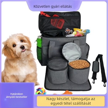 Határokon átnyúló, nagy eladású hordozható uzsonnás macskatáska, kültéri kutyaeledel-tároló táska, ételtároló játék, hordozható kisállattáska